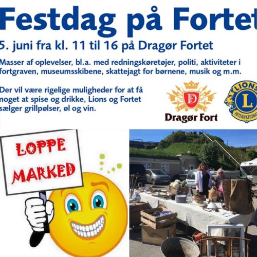 Loppemarked på Fortet grundlovsdag