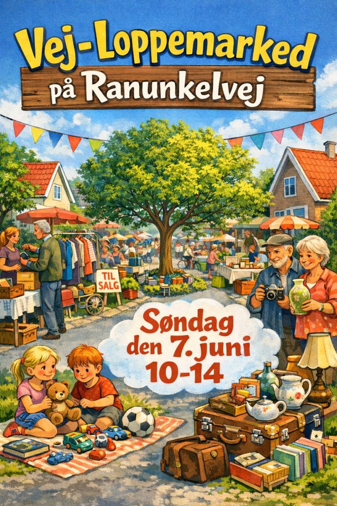 Loppemarked på Ranunkelvej