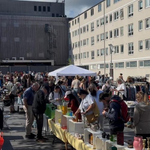 Johannes Fogs plads loppemarked 3 oktober v. Magasin i Lyngby