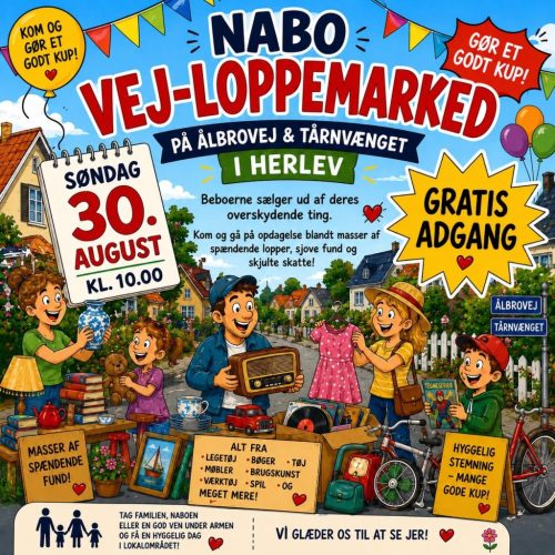Loppemarked på Ålbrovej og Tårnvænget