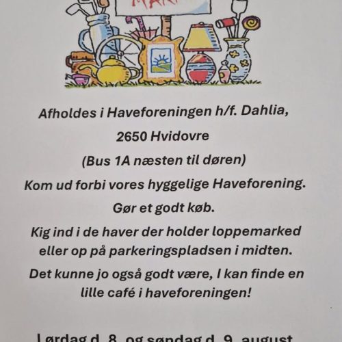 Loppemarked – Haveforeningen h/f. Dahlia,
