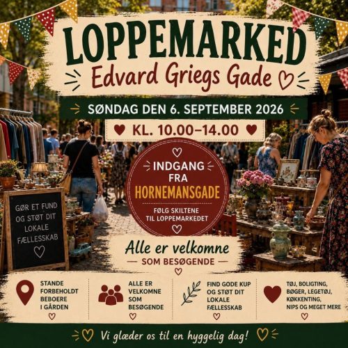 Loppemarked på Østerbro – Edvard Griegs Gade 3